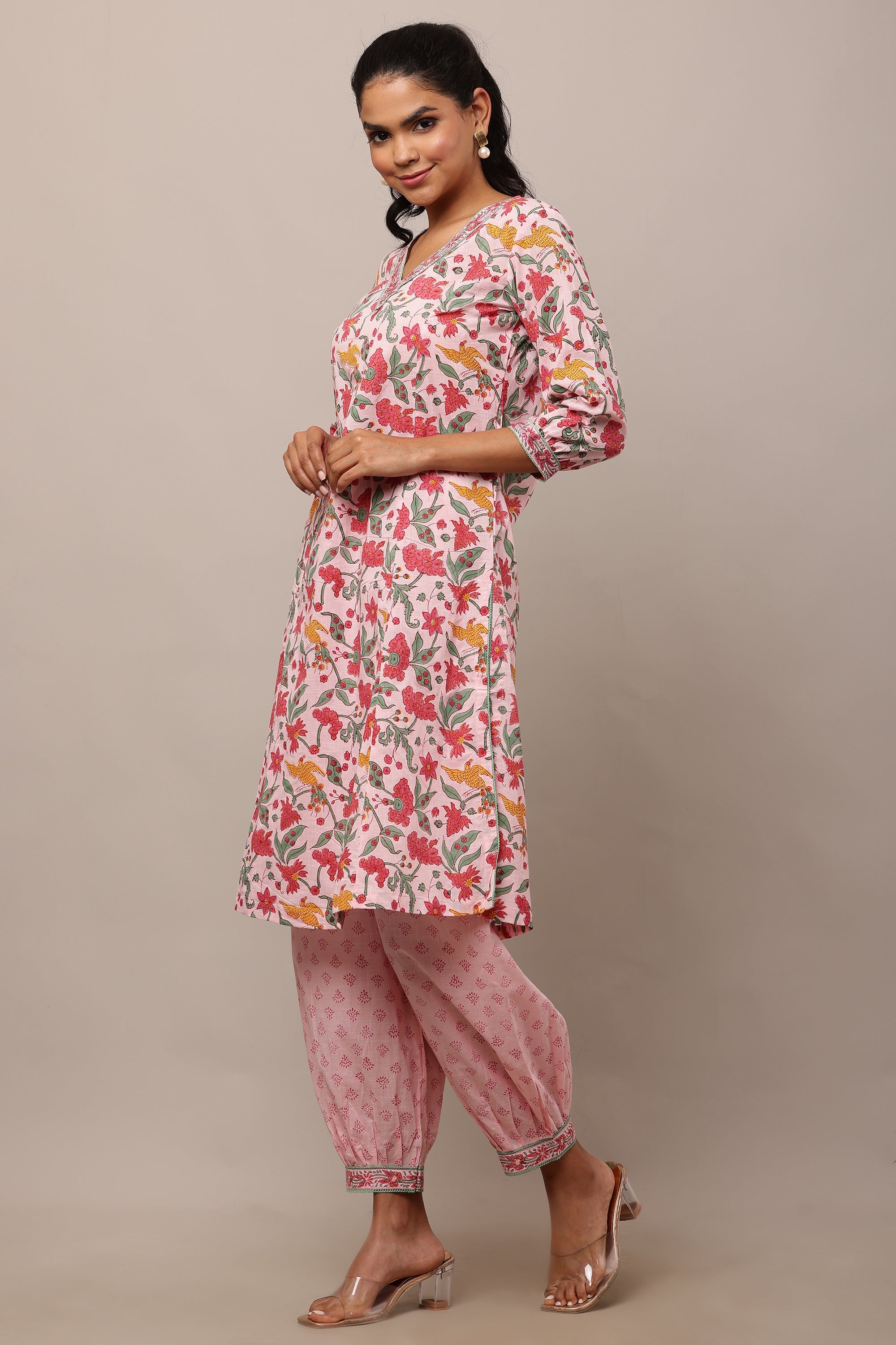 WOMENS AVIAN BLOOM KURTA SET