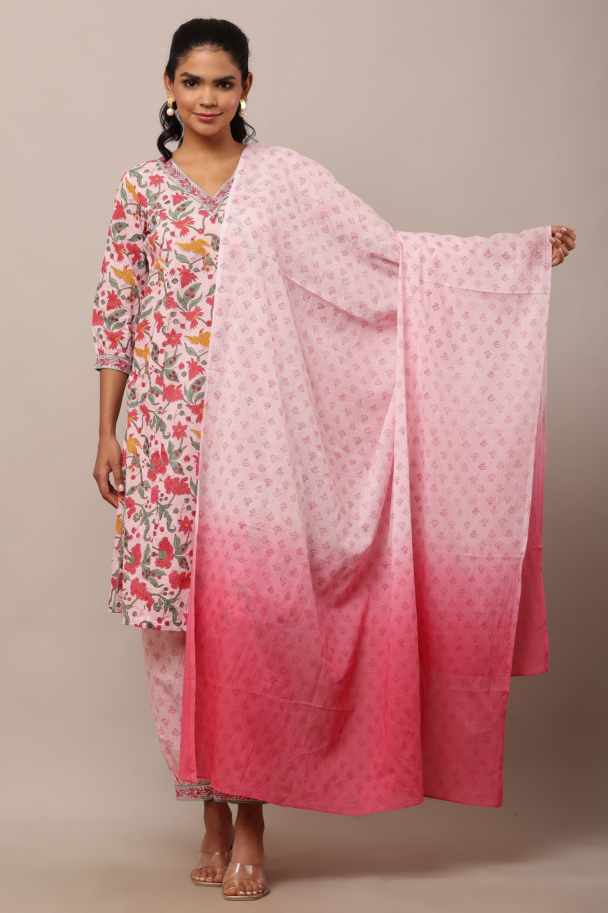 WOMENS AVIAN BLOOM KURTA SET