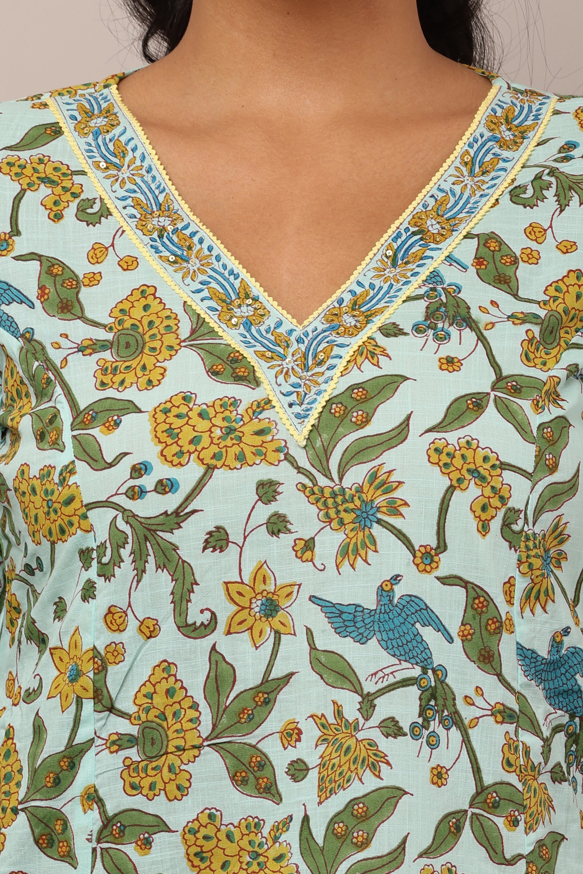 WOMENS AVIAN BLOOM KURTA SET