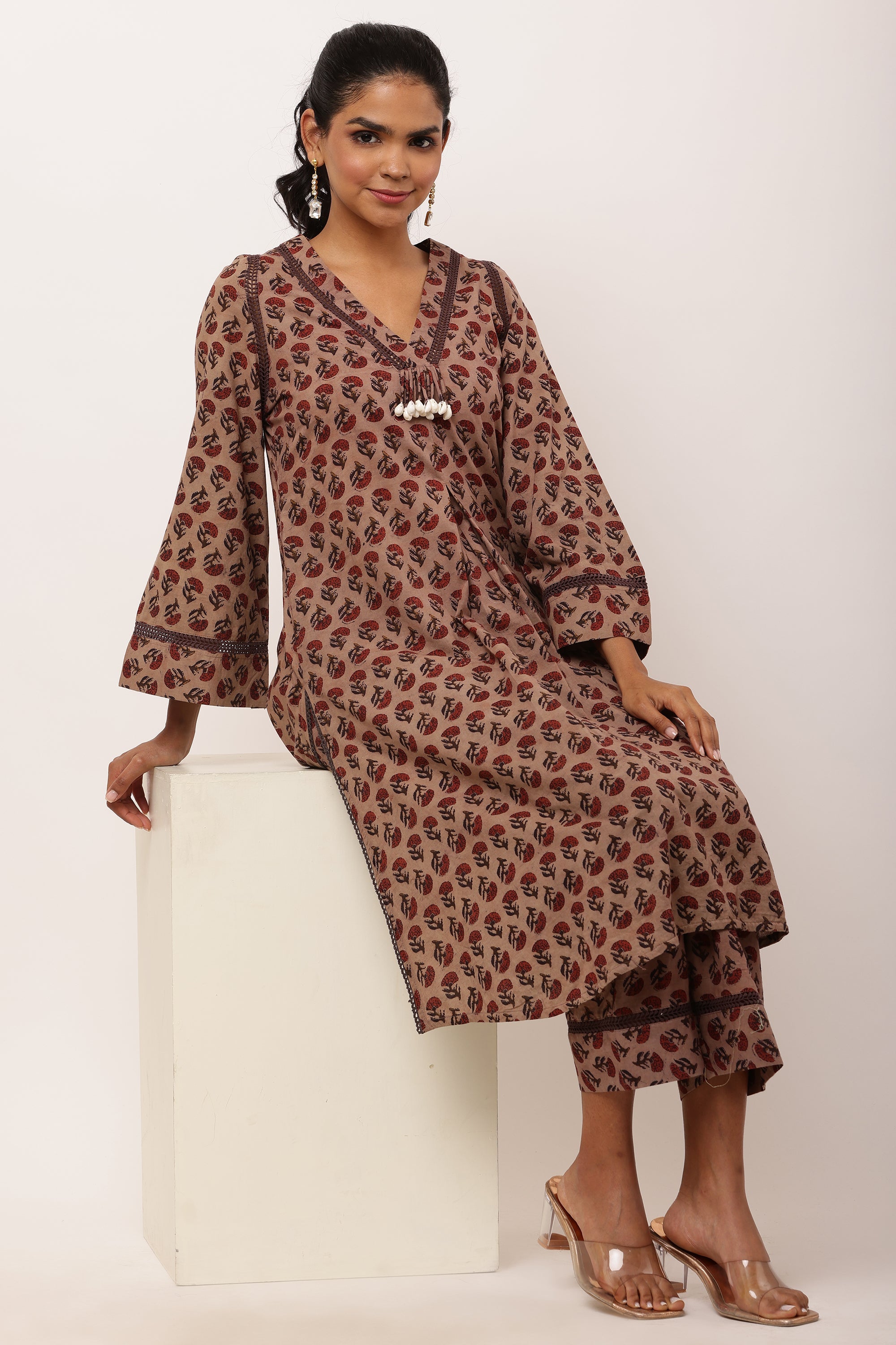 WOMENS RUSTIC ROOT KURTA CO-ORD SET