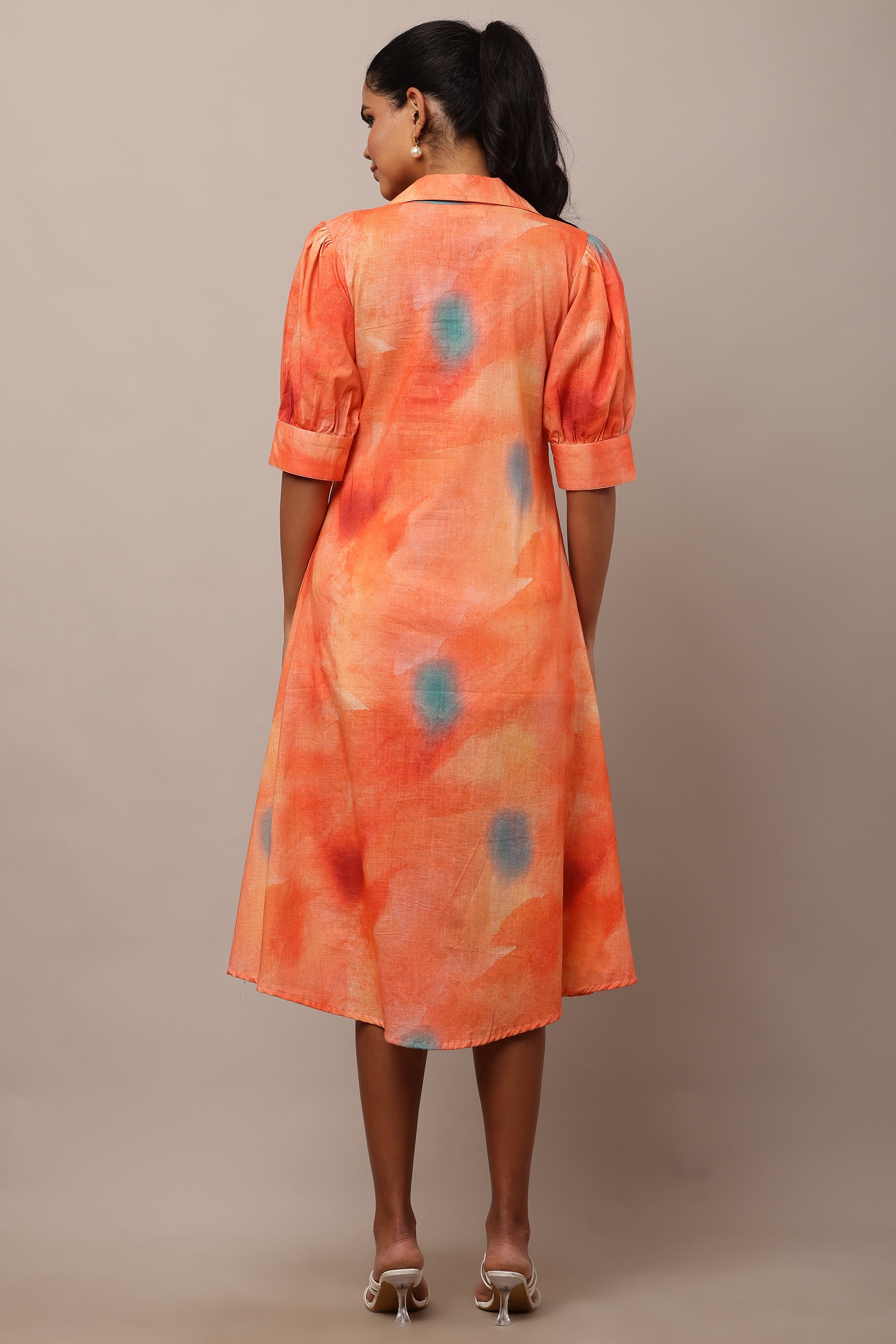 WOMENS RUSTIC SUNSET A-LINE DRESS